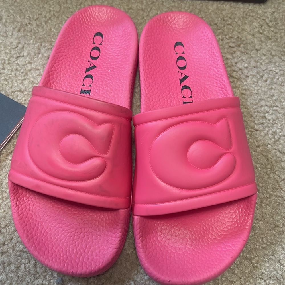 Coach Ulla Rubber Slide Confetti Pink - Picture 5 of 9